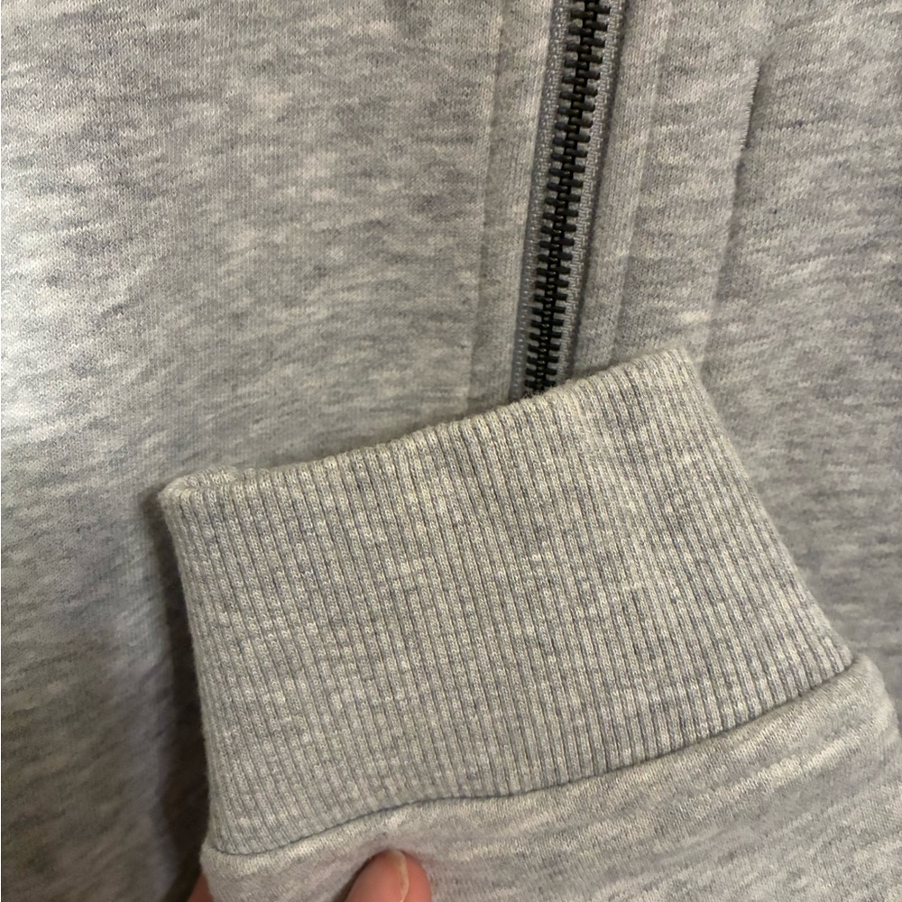 VUORI NWOT “Seaside” Heather Gray Heavyweight Full-Zip Hoodie Organic Cotton S - Picture 4 of 12